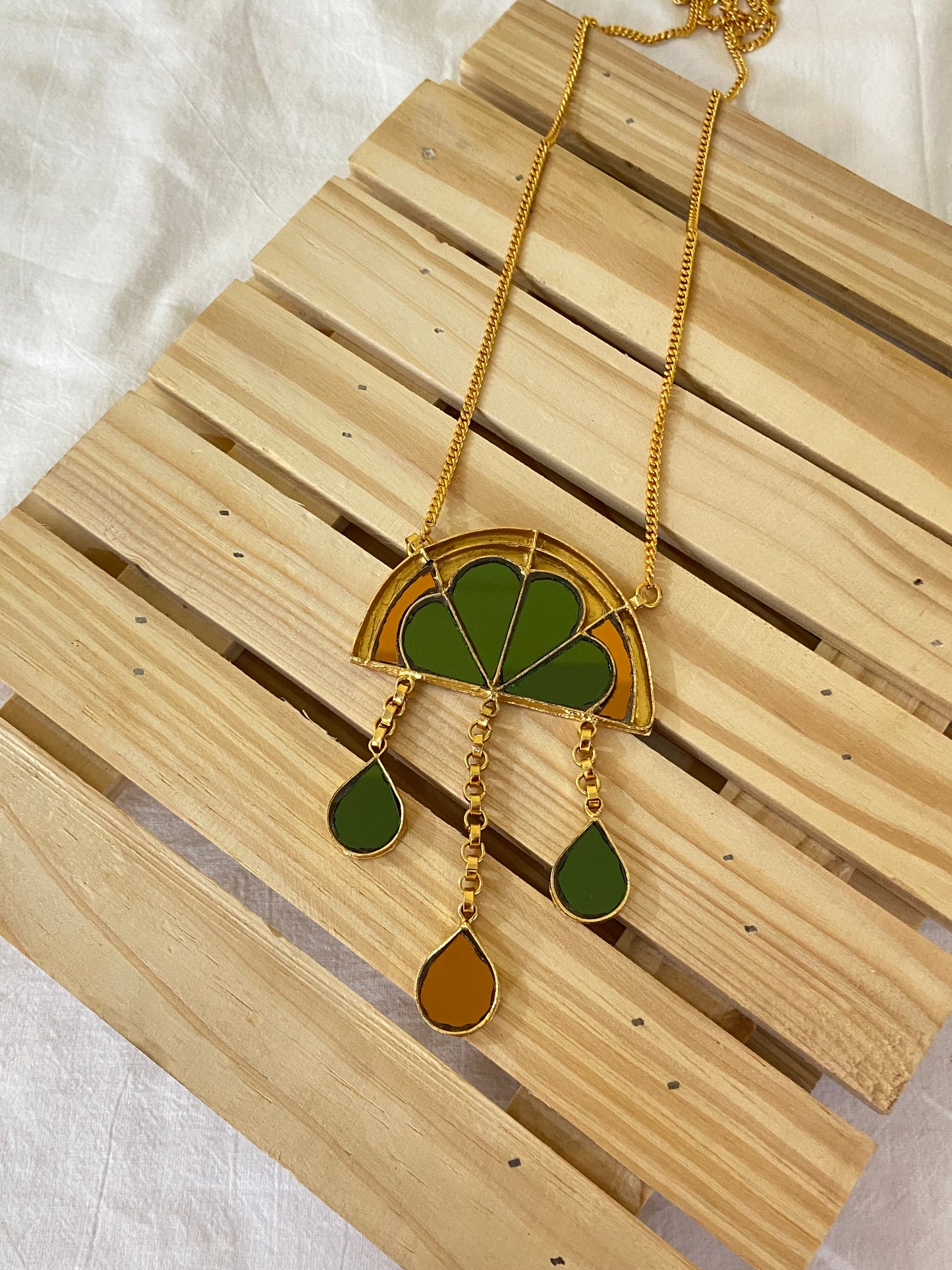 Waheeda long Gold Plated Neckpiece