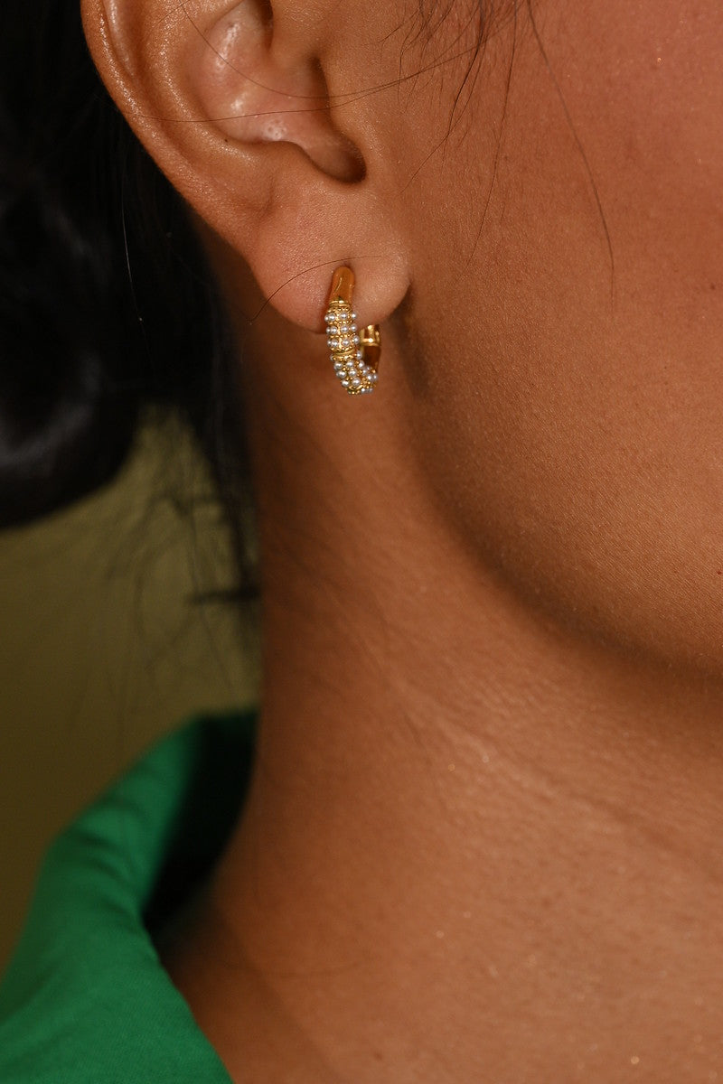 Pearl Small Hoop Earrings
