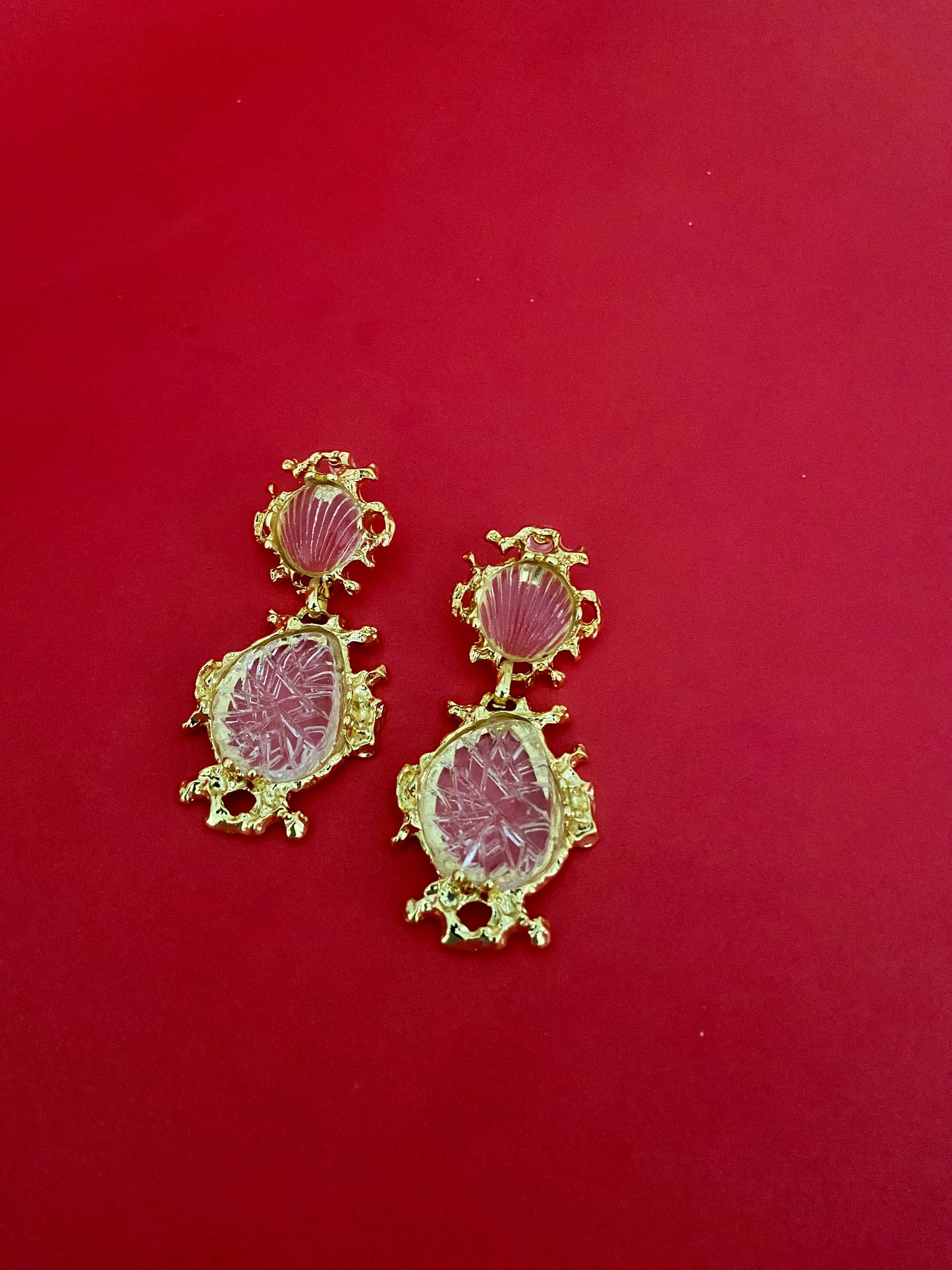 Crystal Carve Drops Earrings