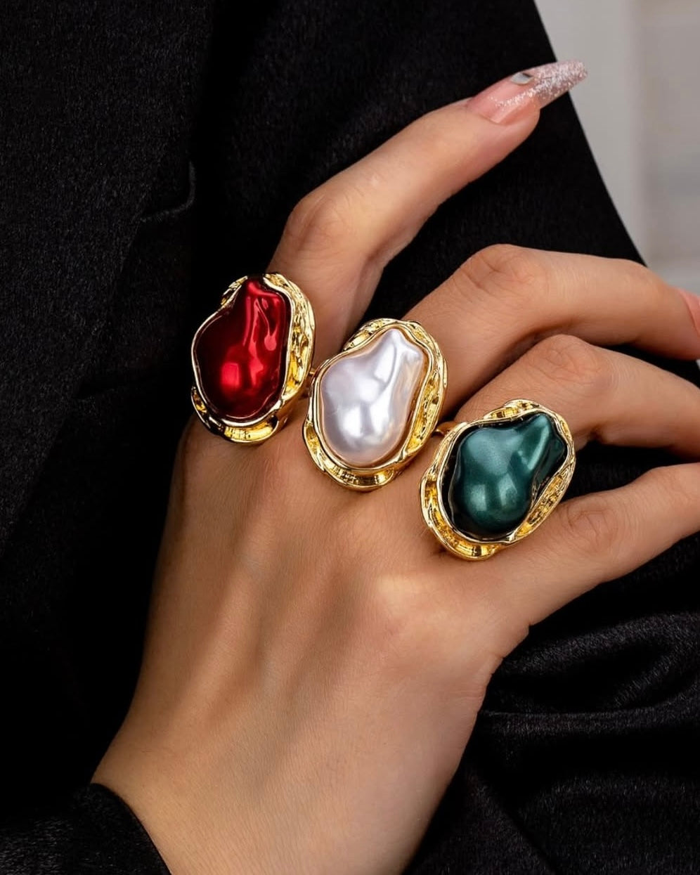 Mother Pearl Finger Ring