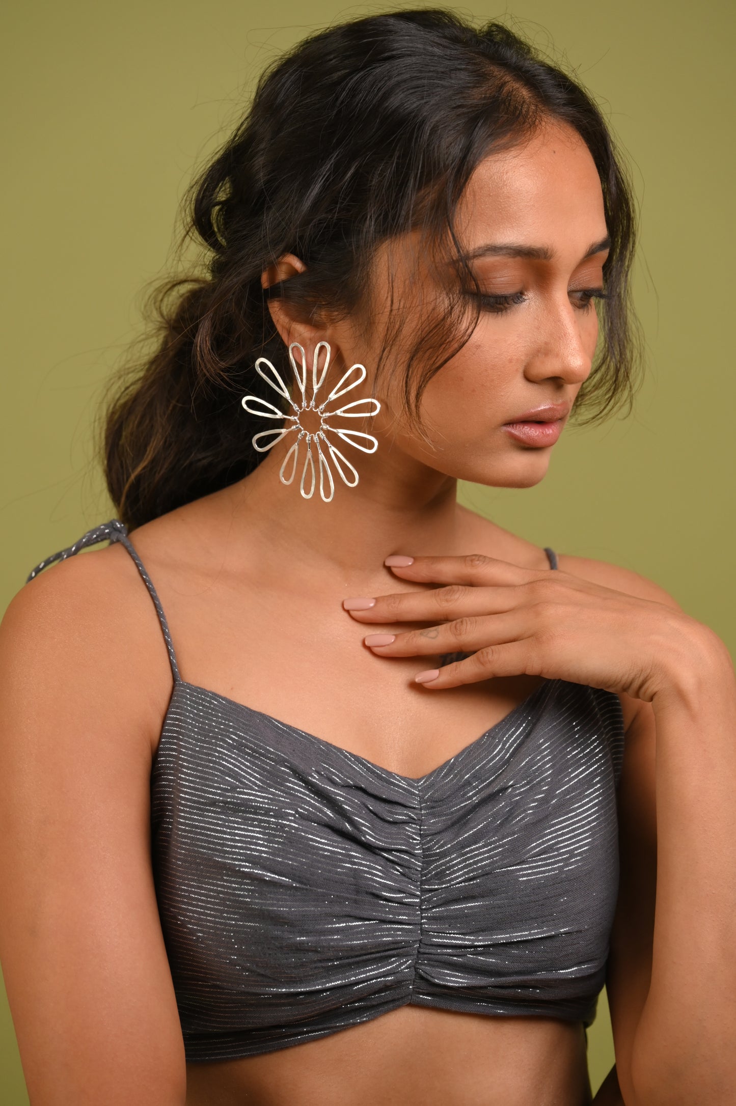 Bloom Earrings in Silver