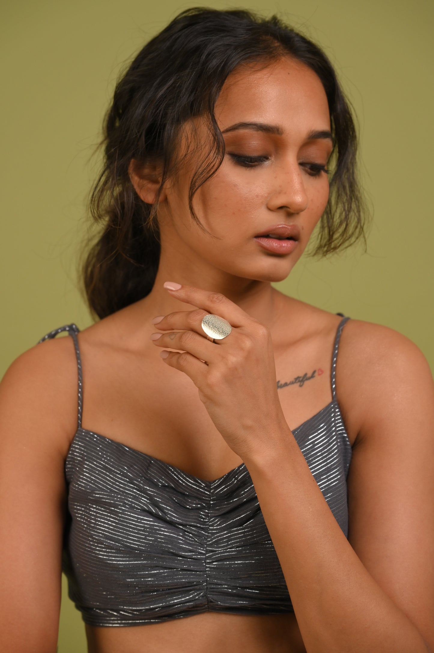 Geoid Ring Silver