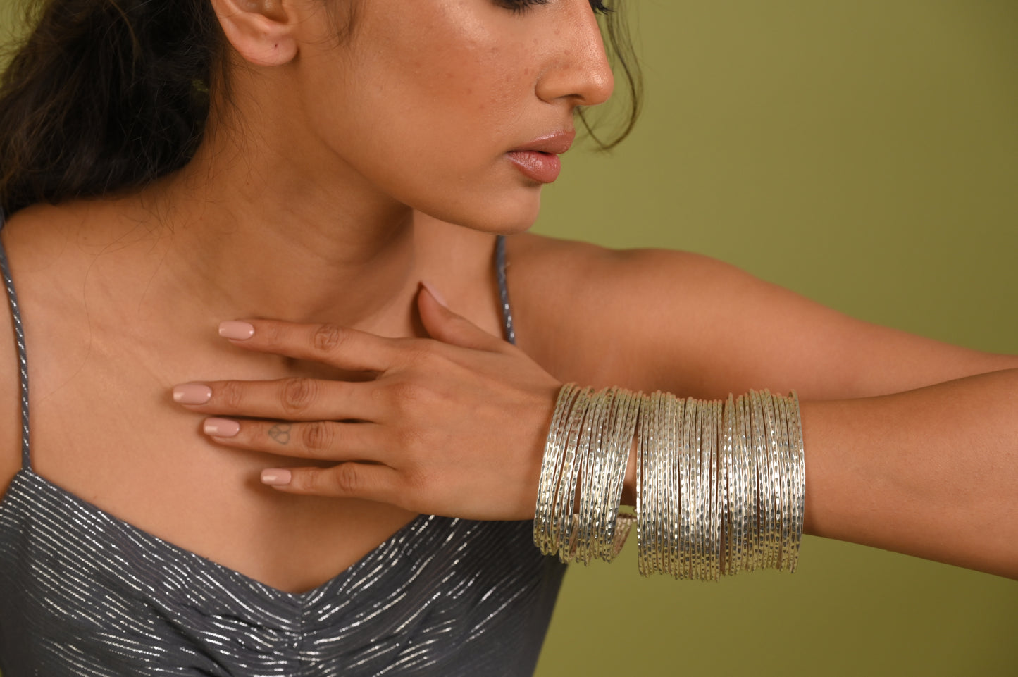 Spiral Handcuff in Silver
