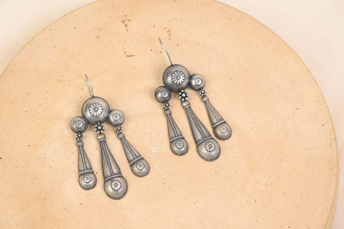 Geometry Oxidised Earrings