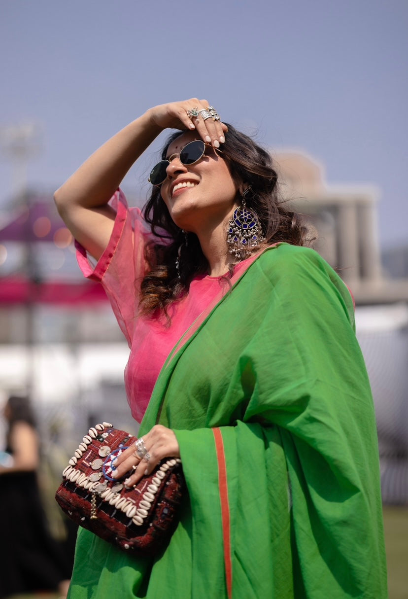 Urmi in Royal Blue Izzha Chandbalis