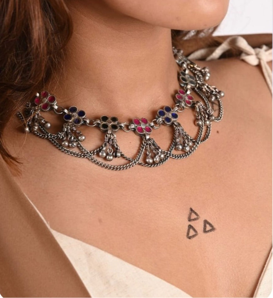 Multicolour Pazeb Choker