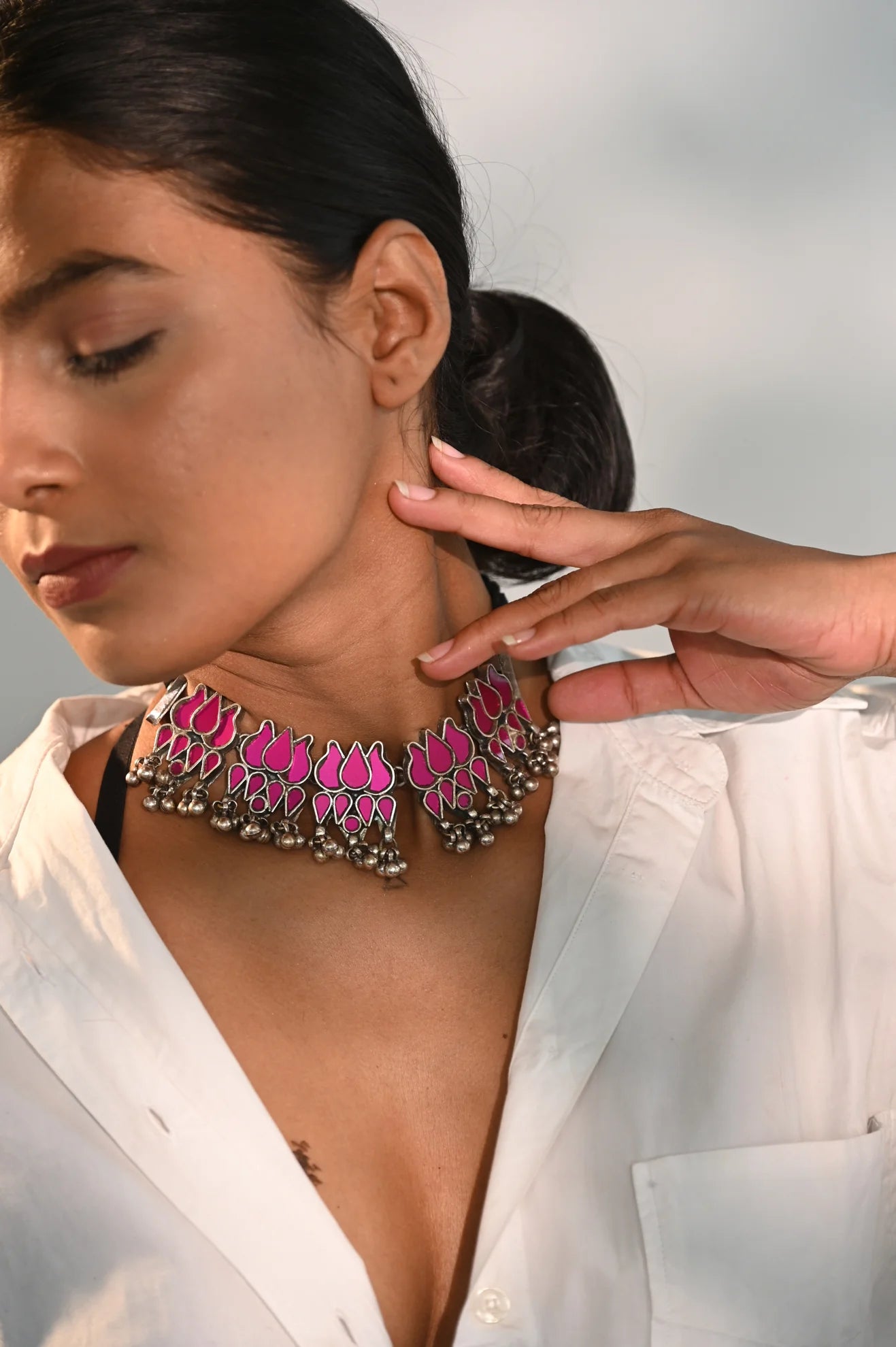 Siddhi Layered Lotus and Boond Choker