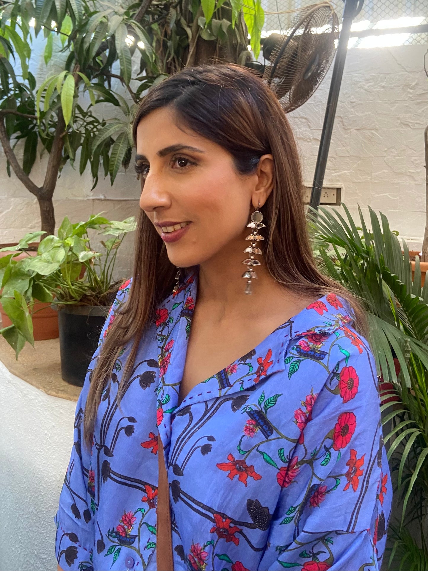 Simone in Nudaa Plain White Earrings