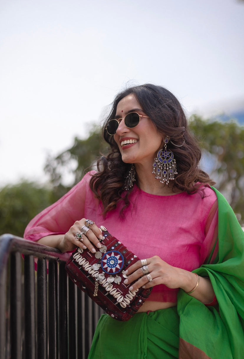 Urmi in Royal Blue Izzha Chandbalis