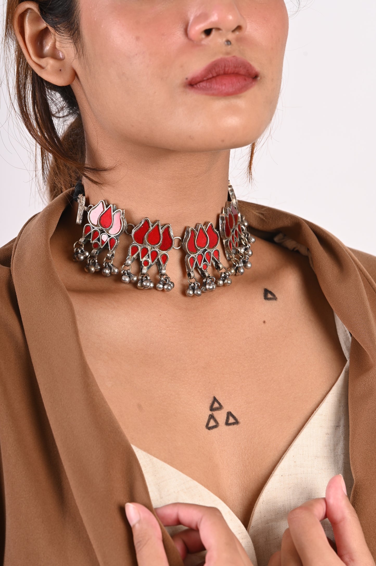 Lotus Glass Choker
