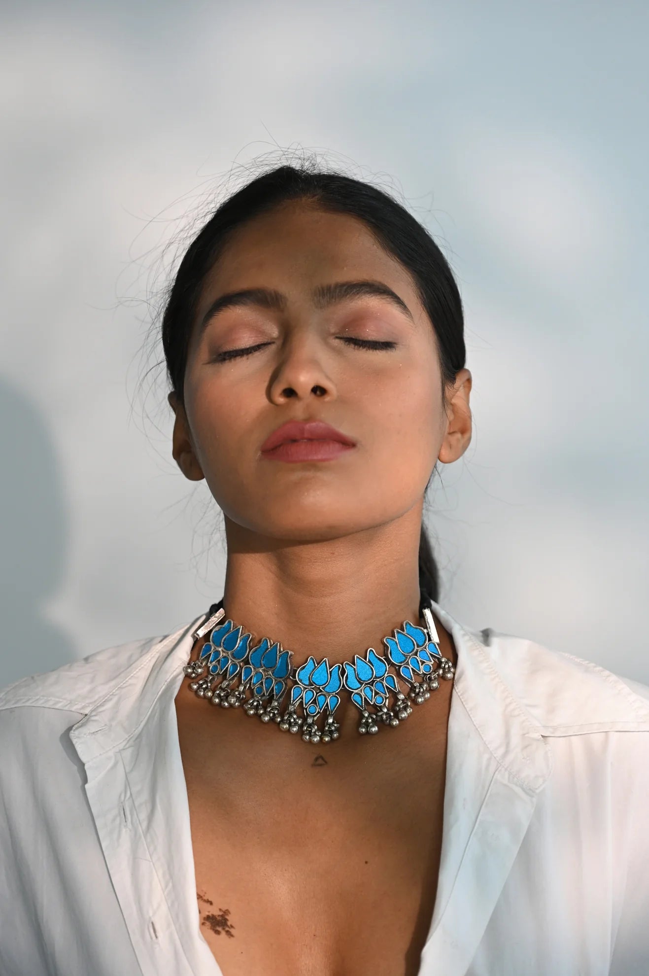 Lotus Glass Choker