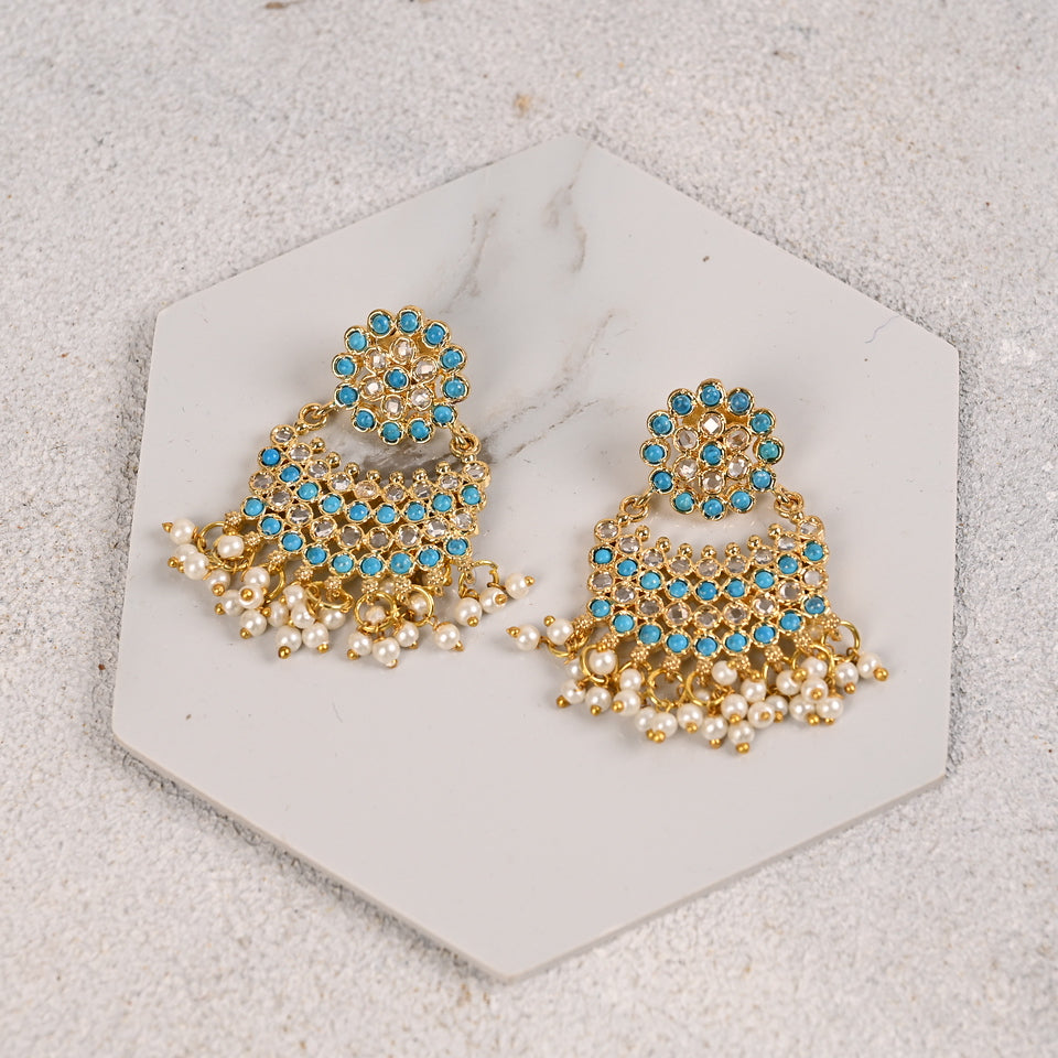 Harf 22k Gold Plated Firoza Set
