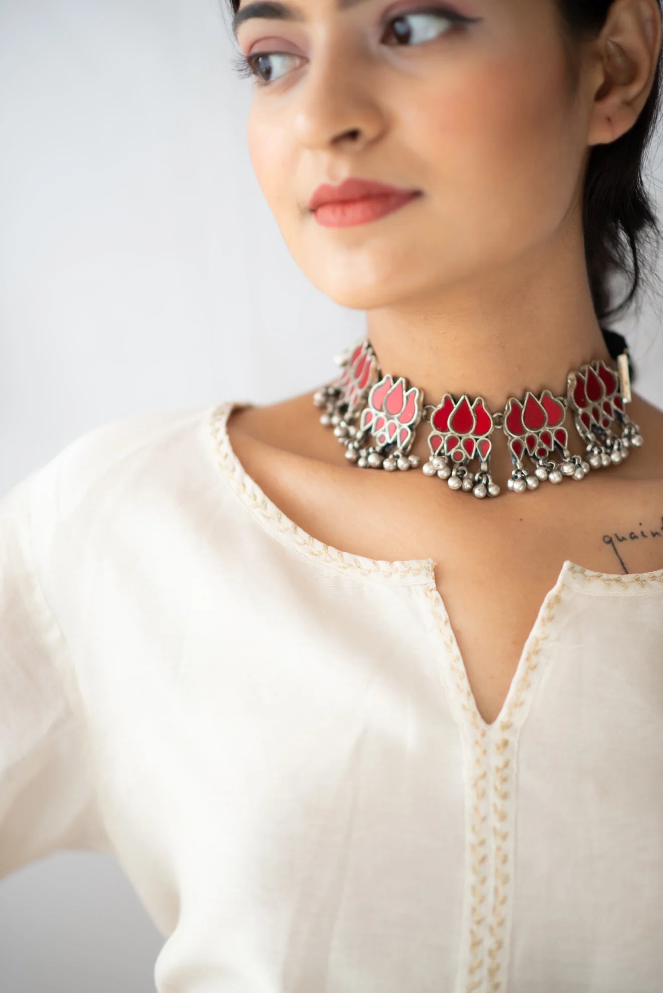 Lotus Glass Choker