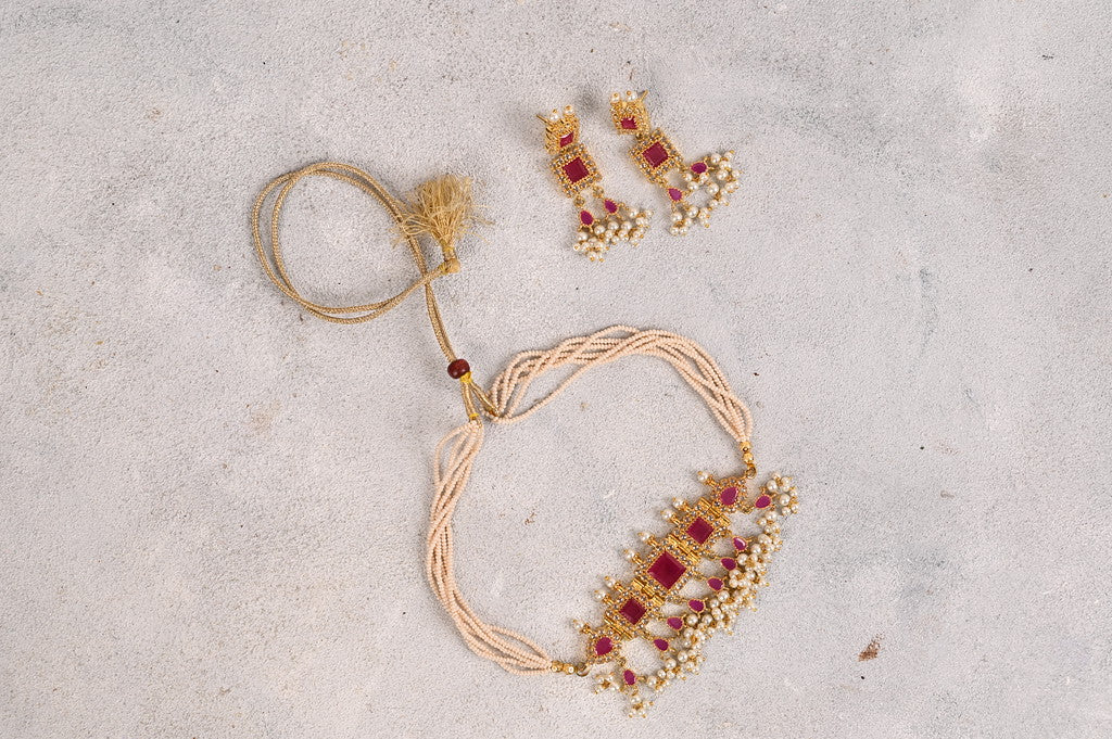 Ibaarat 22k Gold Plated Necklace Set