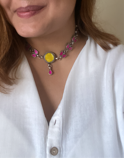 Zia Glass Choker/ Neckpiece
