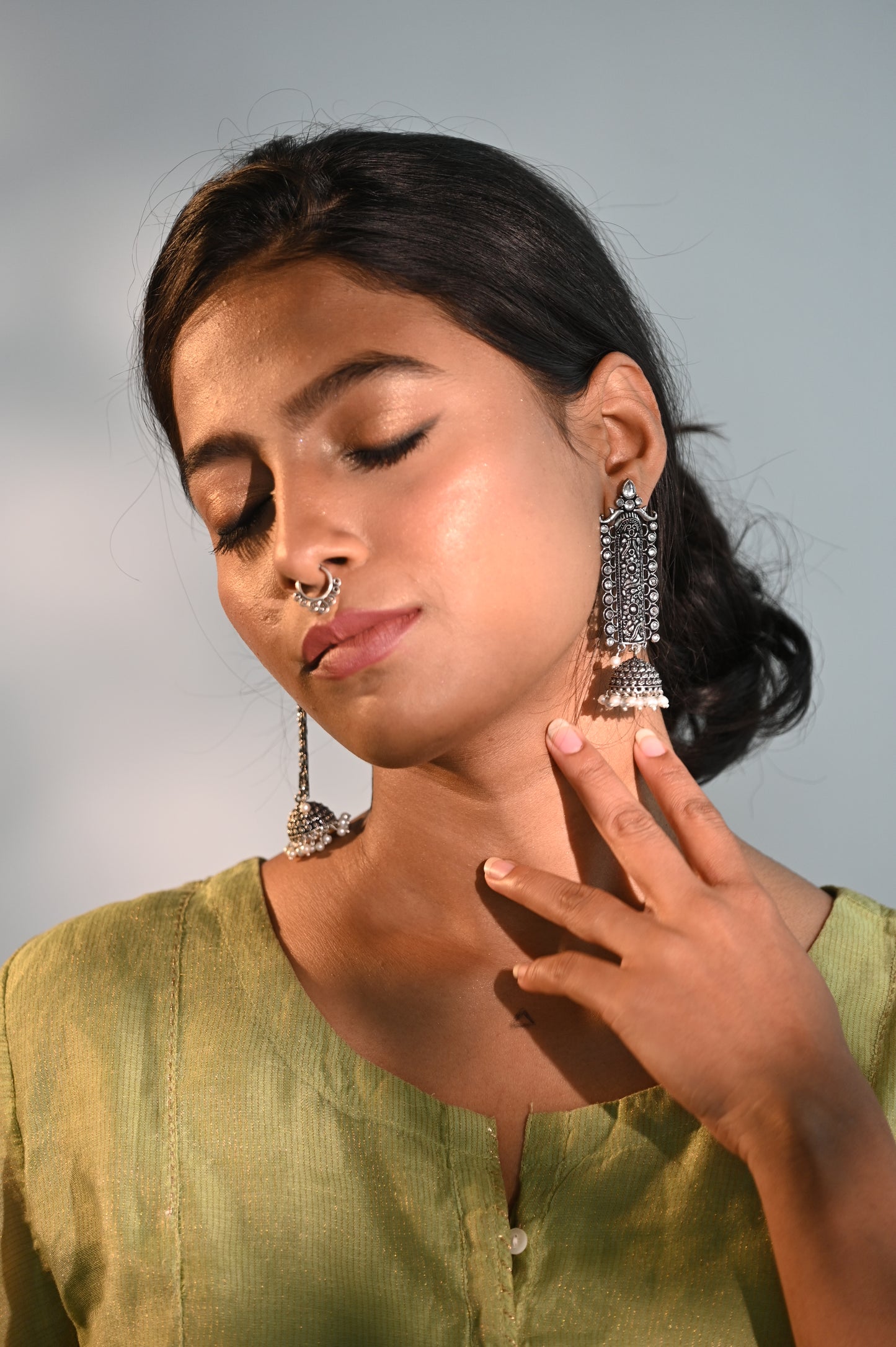 Silver Geometric Earrings