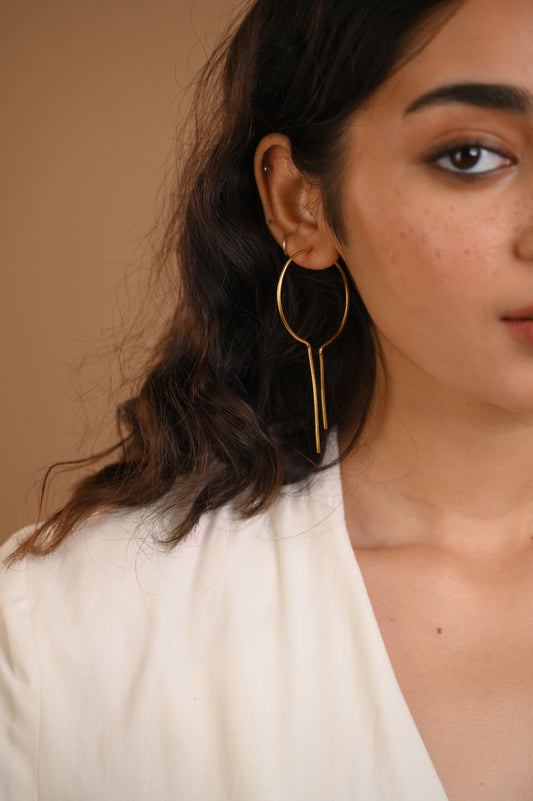 Key Earrings in Gold