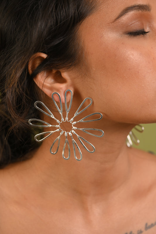 Bloom Earrings in Silver