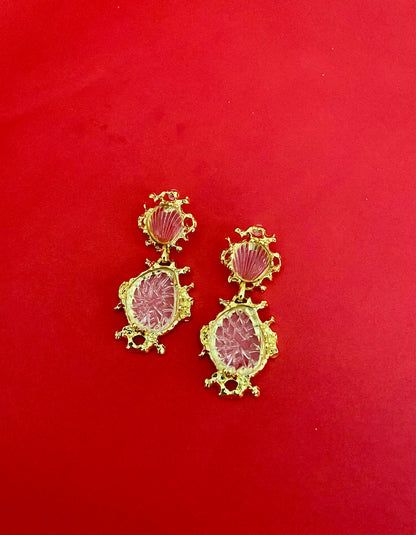 Crystal Carve Drops Earrings