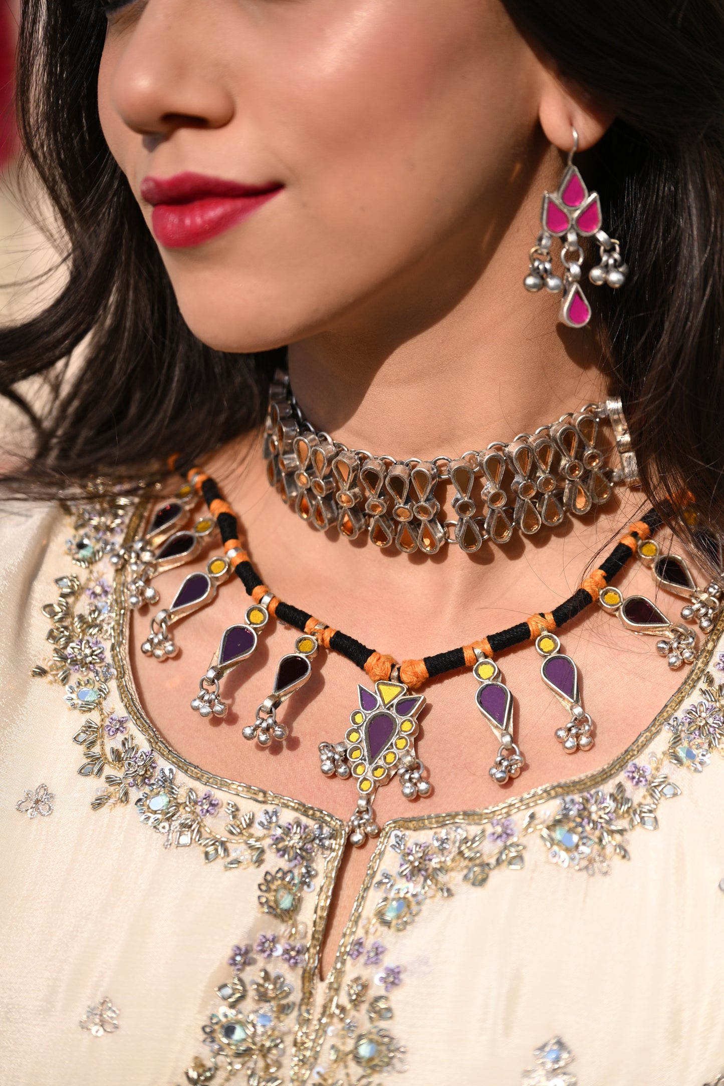 Rimsa Copper Glass Choker