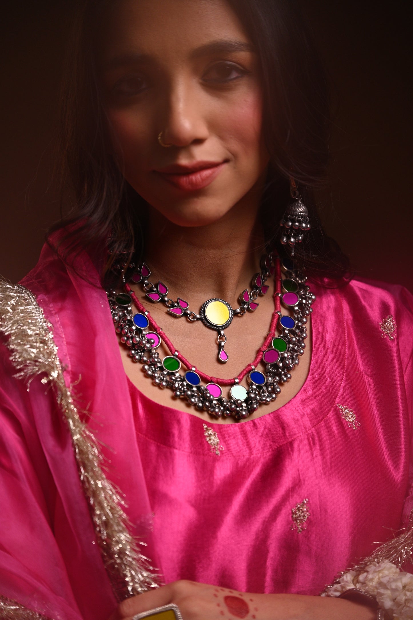 Zia Glass Choker/ Neckpiece