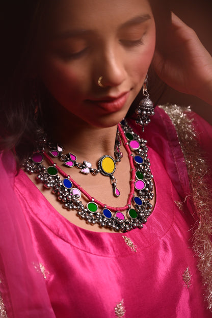 Zia Glass Choker/ Neckpiece