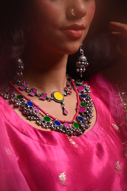 Zia Glass Choker/ Neckpiece