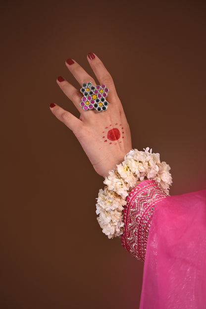 Abeer Multicolor Glass Ring