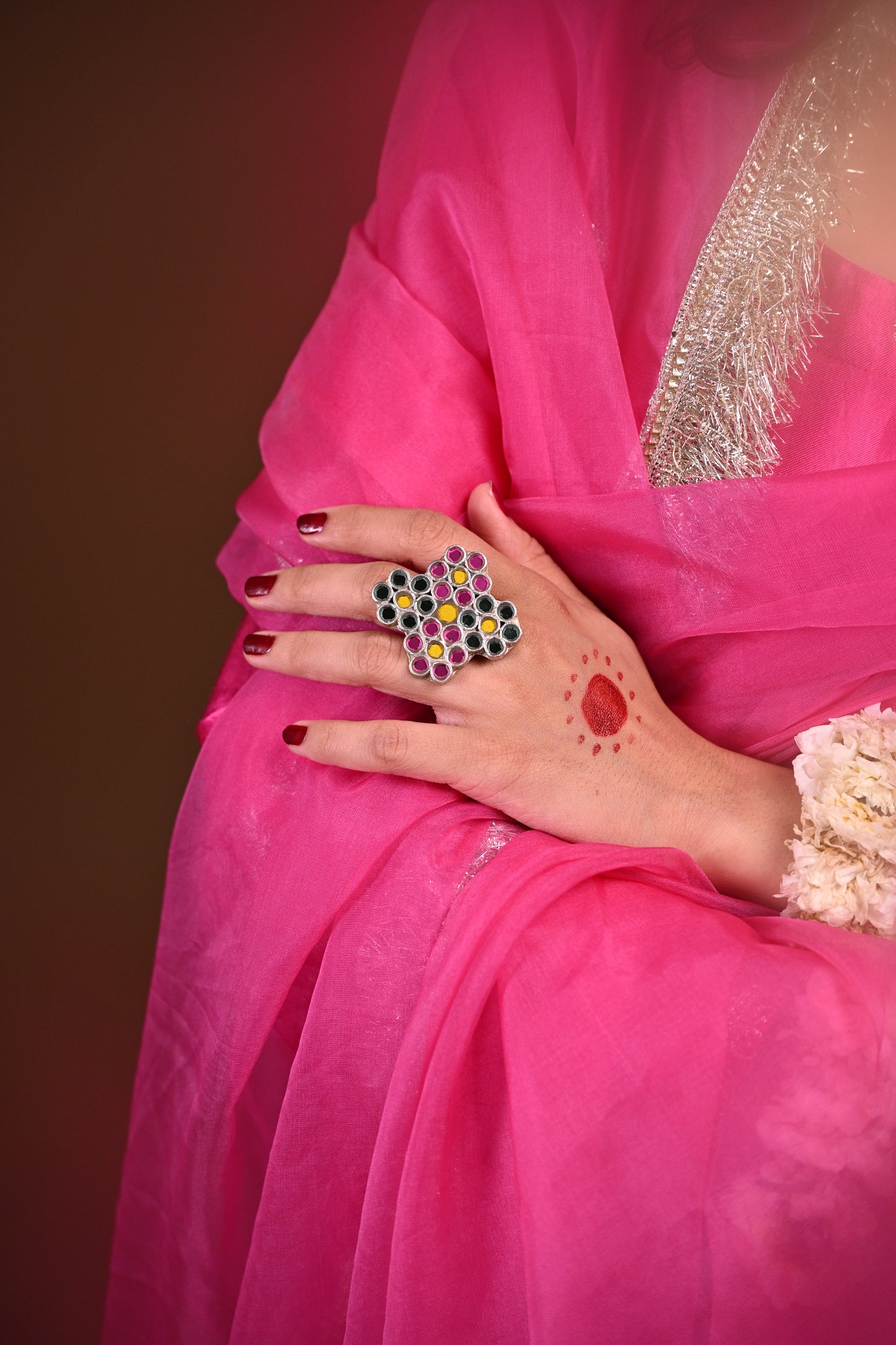 Abeer Multicolor Glass Ring