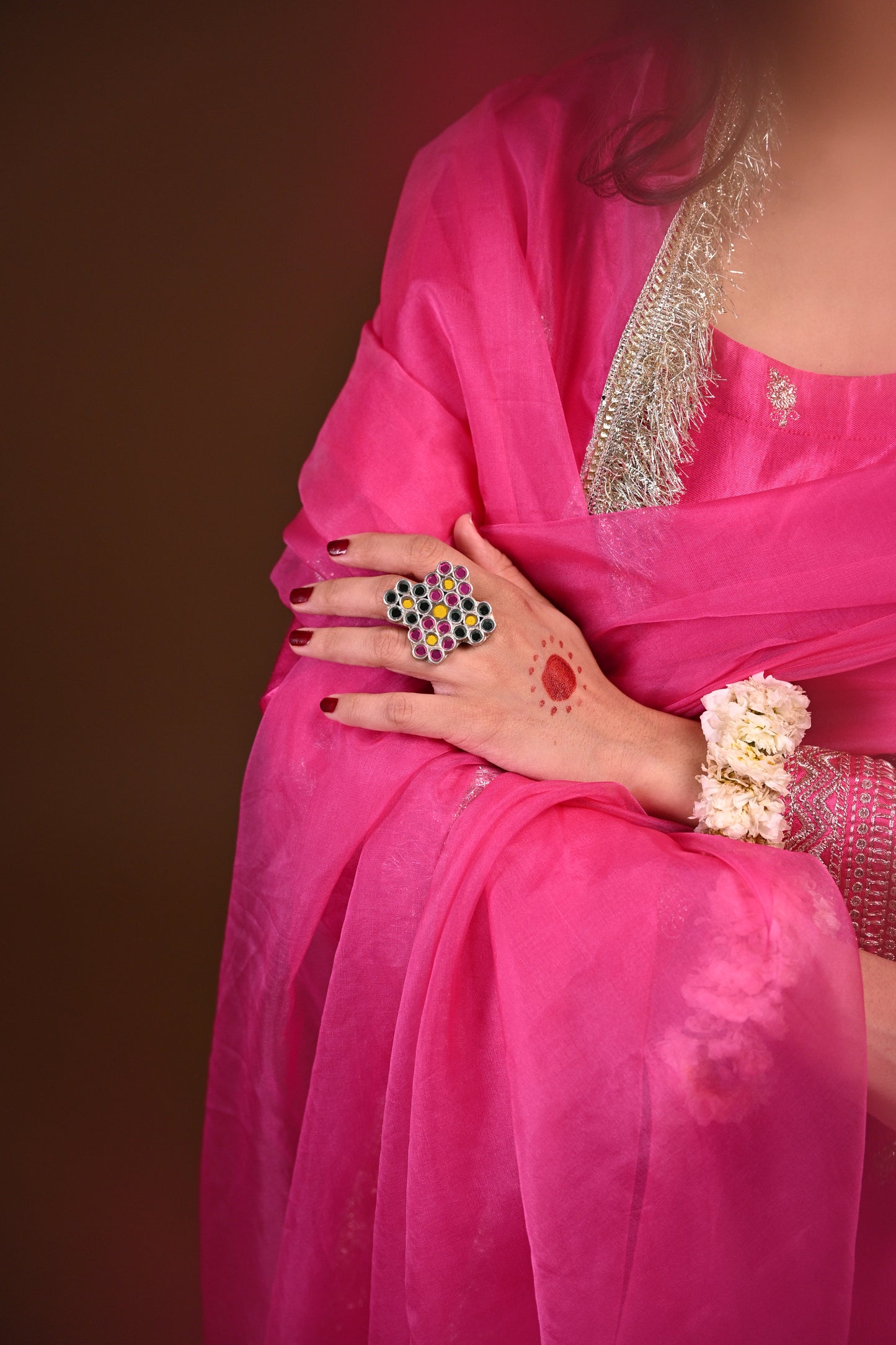 Abeer Multicolor Glass Ring