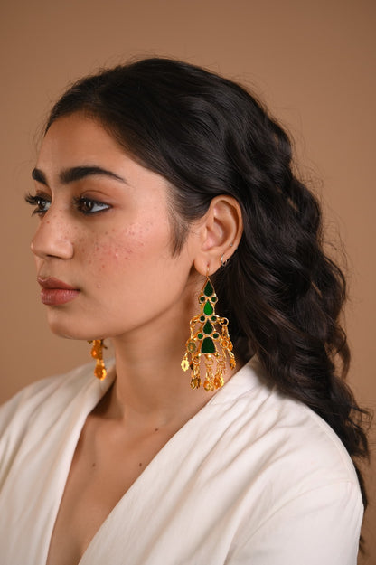 Sara Green Gold Plated Earrings